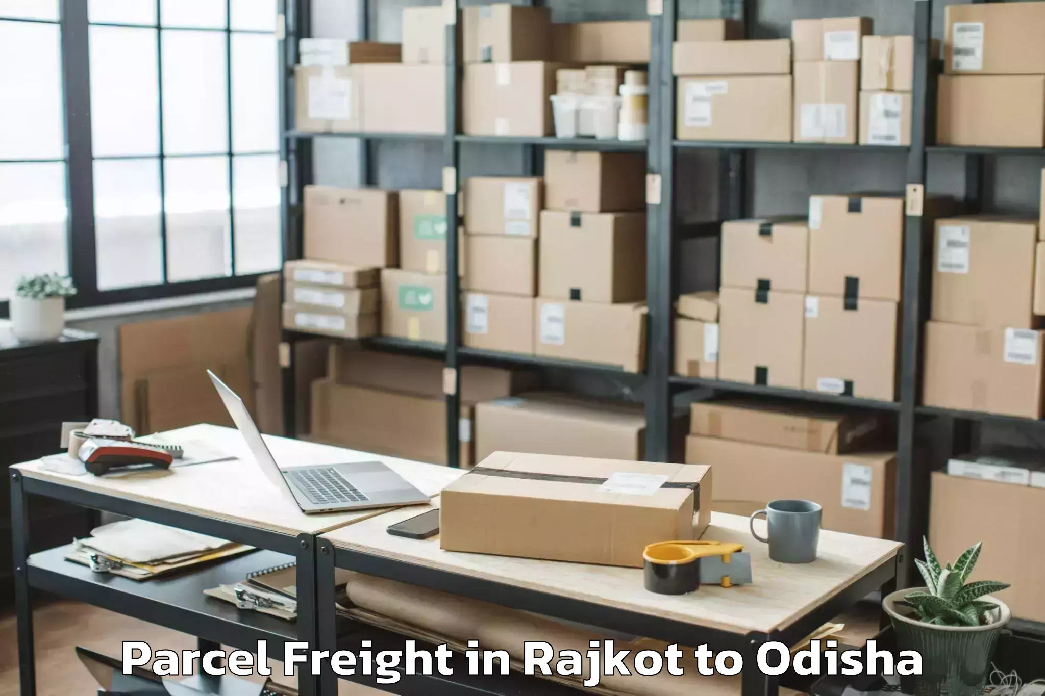 Leading Rajkot to Kalinga Institute Of Industria Parcel Freight Provider